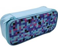 Trousse à crayons rectangulaire bleue Pixi avec fermeture éclair