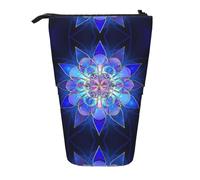 Trousse à crayons rectangulaire télescopique en tissu Oxford portable pour garçons filles adolescents étudiants bureau, Noir , Taille unique