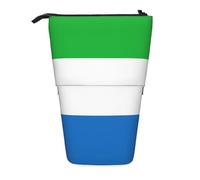 Trousse à crayons rétractable verticale avec drapeau de la Sierra Leone - Rangement quotidien pour l'école, le bureau, le maquillage