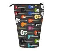 Trousse à crayons rétractable verticale pour guitare acoustique et guitare, facile à utiliser, taille réglable selon les besoins, Noir , Taille unique, Cartable