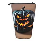 Trousse à crayons rétractable verticale pour Halloween, chauve-souris, citrouille, sac de rangement quotidien pour l'école, le bureau, le maquillage