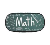 Trousse à crayons réutilisable avec inscription « Formulas Shapes Theory Math Lesson Word » - Élégant et réutilisable - Accès facile, Noir , Taille unique, Organiseur de sac