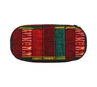 Trousse à crayons réutilisable style africain patchwork 1 imprimé élégant pour écolier et étudiants, Noir , Taille unique, Organiseur de sac