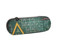 Trousse à crayons rigide en cuir synthétique avec motifs papillons blancs dorés et noirs - Étanche - Pour l'école, les voyages, les cosmétiques et les cadeaux, Formulas Formes Théorie Math Leçon Mot