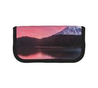 Trousse à crayons romantique en toile avec fermeture éclair pour l'école, les voyages, le bureau et les cadeaux, Ombre sur le lac, One Size, Cartable