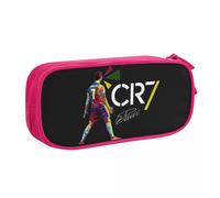 Trousse À Crayons Ronaldo Signature Football Pour Étudiants,Sac À Stylos Classique,Grand Rangement,Étuis À Cosmétiques Scolaires,Mode - Type Rose