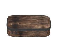 Trousse à crayons rustique avec motif grange ancienne, grande capacité, trousse de maquillage multifonction avec fermeture éclair, Noir , Taille unique, Trousse de toilette