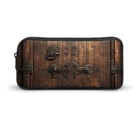 Trousse à crayons rustique en bois, style porte d'échoppe, pour hommes et f