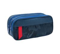 Trousse à crayons - Sac de rangement double couche de grande capacité pour adolescents, artistes, voyageurs, étudiants, enseignants, support de papeterie durable avec fermeture éclair, trousse à