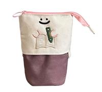 Trousse à crayons | Sac de rangement multifonction avec fermeture éclair pour gommes, notes autocollantes, ciseaux, Café, Refer to description, Unisexe