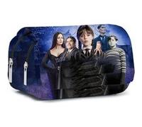 Trousse à Crayons Scolaire Addams Double Zipper Pour Enfant Garçon Fille cadeau G