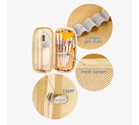 Trousse à Crayons Scolaire De Grande Capacité, Pochette De Rangement à Fermeture éClair Pour Papeterie, Pochette De Rangement Multicouche Pour Bureau