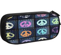 Trousse À Crayons Signe De Paix, Grande Capacité Grande Pochette Porte-Stylo