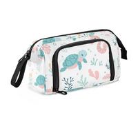 Trousse à crayons simple motif animaux marins safari, grande capacité, multifonctionnelle pour adolescentes, collège