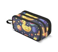 Trousse à crayons Space Duck Stars de grande capacité pour garçons et filles, trousse à crayons à 3 compartiments pour étudiants, papeterie, marqueur pour l'école, le bureau, le travail, Étoiles de