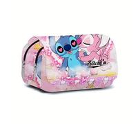 Trousse à Crayons Stitch avec 2 Compartiments, Trousse Enfant Cadeaux pour Filles et Garçons de Vacances pour Les élèves du