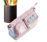 Trousse À Crayons - Style Cartoon Organisateur Fourre-Tout,Rangement pour Gomme Règle Stylos Feuilles Adhésives - Usage Quotidien École Adolescente Femme