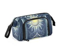 Trousse à crayons Sun Moon Tarot de grande capacité avec fente et fermeture éclair pour femme