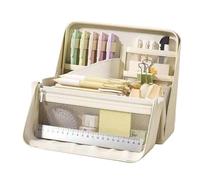 Trousse à crayons - Support de papeterie spacieux de 21,6 cm, sac de poche spécialisé, boîte en toile zippée | Accessoire de bureau compact et polyvalent pour les étudiants sortants, professionnels, r