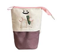 Trousse à crayons sur pied, télescopique, pliable, avec motif de livre et fermeture éclair, pour l'école, la maison, les voyages, l'université, le dortoir, la chambre, l'étude, café, voir description