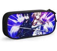 Trousse a crayons Sword Art Online, pochette portable a fermeture eclair, pour bureau, ecole, voyage, SAOE020236