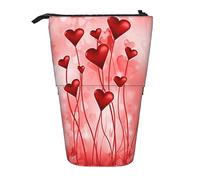 Trousse à crayons télescopique ASEELO jaune tournesol floral papeterie, Cœur abstrait, Pencil Telescopic, Trousse de beauté