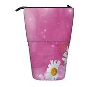 Trousse à crayons télescopique avec drapeau britannique - Trousse de maquillage portable pour adolescentes, filles et adultes, marguerite, Pencil Telescopic, Trousse de beauté