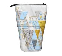 Trousse à crayons télescopique avec drapeau britannique - Trousse de maquillage portable pour adolescentes, filles et adultes, Motif géométrique abstrait., Pencil Telescopic, Trousse de beauté