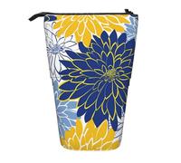 Trousse à crayons télescopique avec fleurs de chrysanthème - Pour l'école, le bureau, les voyages