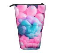 Trousse à crayons télescopique avec imprimé barbe à papa rouge