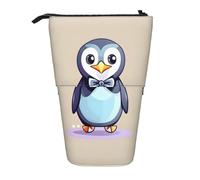 Trousse à crayons télescopique avec imprimé pingouin mignon - Porte-stylos - Trousse de papeterie rétractable