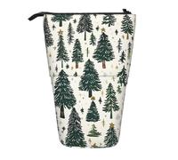 Trousse à crayons télescopique avec motif d'arbre de la forêt et étoilé - Pour l'école, le bureau, les voyages