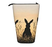Trousse à crayons télescopique avec motif lapin de Pâques - Pour l'école, le bureau, les voyages