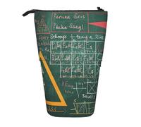 Trousse à crayons télescopique avec motifs papillons dorés et blancs - Pour maquillage, bureau, Formulas Formes Théorie Math Leçon Mot, Taille unique, Cartable