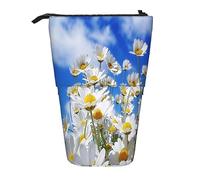 Trousse à crayons télescopique avec papillons et tournesols - Trousse de maquillage portable pour adolescentes, filles et adultes, Marguerite parfumée, Pencil Telescopic, Trousse de beauté