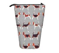Trousse à crayons télescopique Beagle Dog Papeterie Trousse de maquillage Portable Bureau Papeterie Sac pour Adolescentes Filles Adultes, Beagle Patterns, Pencil Telescopic, Trousse de beauté