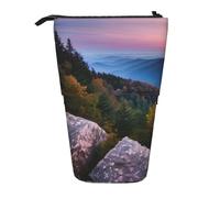 Trousse À Crayons Télescopique Canadian Smokey Mountains Cliff Print Légère Debout Étui Sac À Crayons Durable Pencil Case Télescopique Pour Fournitures De Bureau Cosmétiques Etudiants