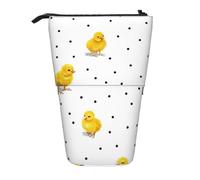 Trousse À Crayons Télescopique Chick Dots Animal Debout Étui Sac À Crayons Papeterie Trousse Retractable Crayon Légère Pencil Case Télescopique Pour Fournitures De Bureau Etudiants