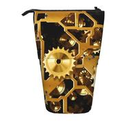 Trousse À Crayons Télescopique Clock Gear Print Fournitures Porte-Stylo Durable Trousse Retractable Crayon Pour Collège Étudiants Fournitures De Bureau Le Bureau