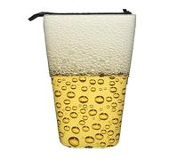 Trousse à crayons télescopique, coucher de soleil, chevaux de lac, trousse de papeterie, trousse de maquillage, trousse de papeterie portable pour adolescentes, filles, adultes, Bulle de bière, Pencil