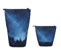 Trousse à crayons télescopique de grande capacité - Attrape-rêves amérindiens - Trousse à crayons rétractable - Porte-crayons portable - Trousse de maquillage pour fournitures de bureau, Étoiles du