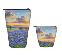 Trousse à crayons télescopique de grande capacité - Motif : coquillages et étoiles de mer - Trousse à crayons rétractable - Portable - Organiseur de maquillage pour fournitures de bureau, Texas