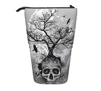 Trousse à crayons télescopique en forme de grenouille verte - Trousse de maquillage portable pour adolescentes, filles et adultes, Têtes de morts, Pencil Telescopic, Trousse de beauté