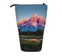 Trousse À Crayons Télescopique Grand Teton National Park Print Durable Boite Crayon Papeterie Debout Étui Sac À Crayons Pour Garçons Filles Cosmétiques Le Bureau