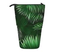 Trousse À Crayons Télescopique Green Leaves Of Palm Tree Tropical Plants Multifonctionnel Trousse Retractable Crayon Fournitures Debout Étui Sac À Crayons Pour Garçons Filles Etudiants Le Bureau