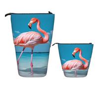 Trousse à crayons télescopique - Joli porte-stylo télescopique - Petit lion debout, Flamant rose dans l'eau, Taille unique, Trousse de maquillage