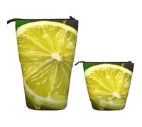 Trousse À Crayons Télescopique Lemon Print Multifonctionnel Debout Étui Sac À Crayons Légère Boite Crayon Pour Garçons Filles Le Bureau Fournitures De Bureau