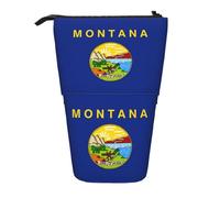 Trousse À Crayons Télescopique Montana State Flag Durable Porte-Stylo Papeterie Pencil Case Télescopique Pour Collège Étudiants Fournitures De Bureau Cosmétiques