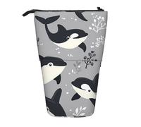 Trousse à crayons télescopique motif baleine de l'océan dessin animé - Pour l'école, le bureau, les voyages