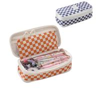 Trousse à crayons télescopique multifonction double fermeture éclair simple transformable grande capacité, jaune, Mode